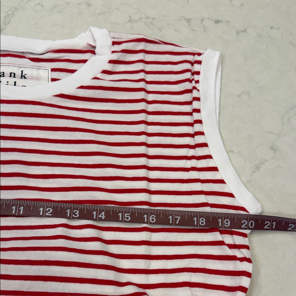 Frank & Eileen NEW CORY Vintage Muscle Tee Dress Red French Stripe Size Large - Picture 5 of 5